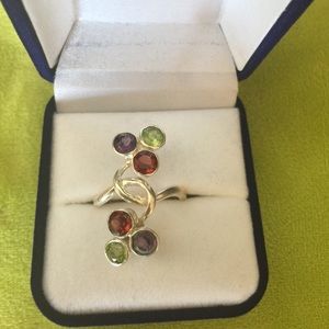 COPY - 💚Peridot Garnet Amethyst Sterling Silver Ring💚